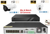 32 Channel 4K 8MP NVR and Camera kit with Support for POS and VCA