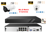 8 Port 4K 8MP NVR and Camera kit with Support for POS and VCA