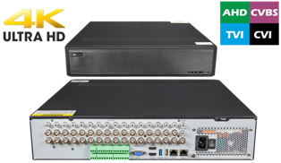 32 Port Coax plus 8 bonus IP 4K 8MP Digital Video Recorder with Support for POS