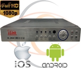 HD Security Camera DVR/NVR 5-in-1 (AHD +TVI+CVI+CVBS / 2000 + TVL Coax+Network Analog/IP) 1080p Standalone 4 Port