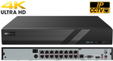 16 Port 4K 8MP Network Video Recorder built in PoE with Support for POS and VCA