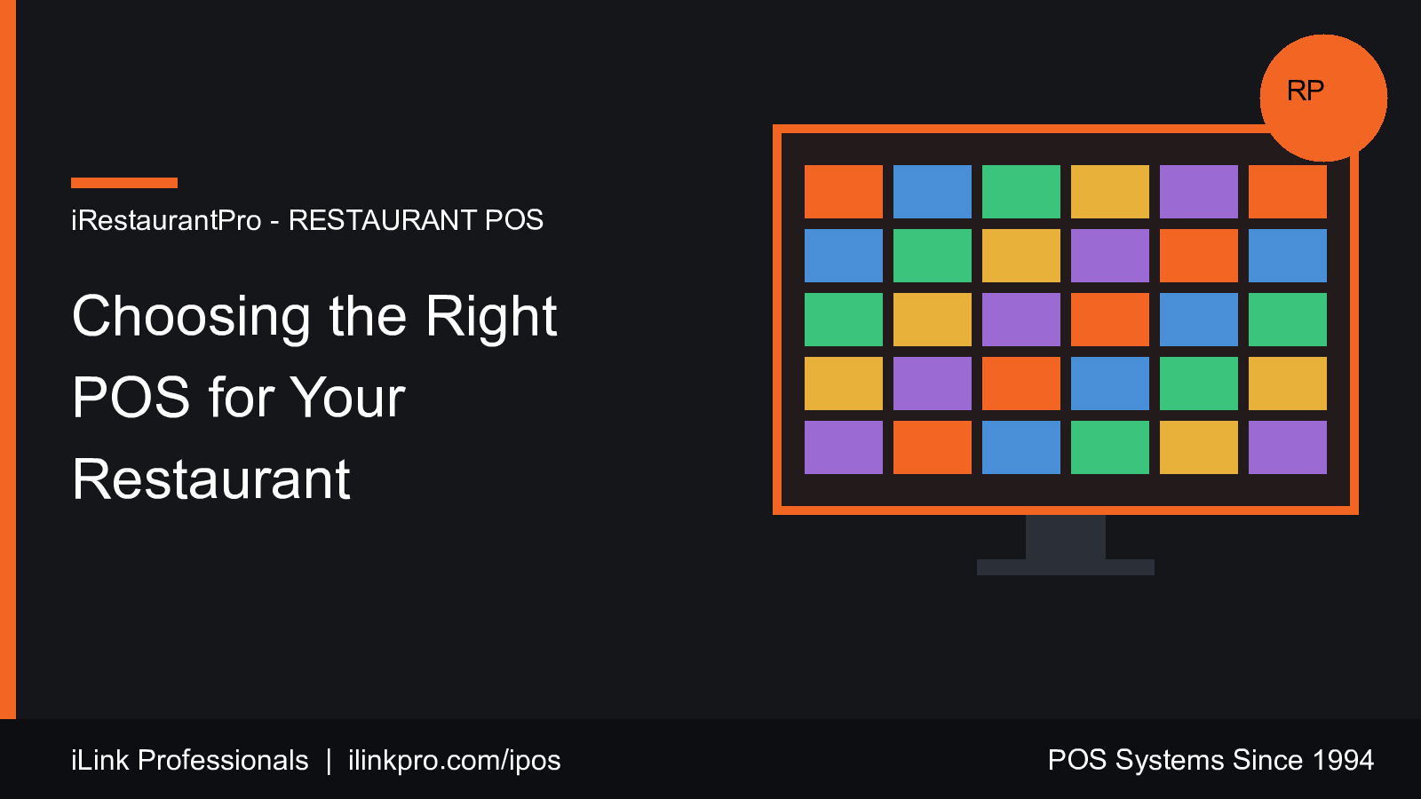 iRestaurantPro restaurant POS terminal illustration