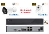 4 Port 4K 5MP NVR and Camera kit with Support for POS and VCA