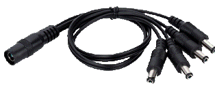 DC 1 to 4 Power Split Splitter Cable 5.5*2.1mm for CCTV Camera DVR