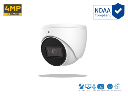 4MP PoE Camera with Mic for Cloud Video Storage