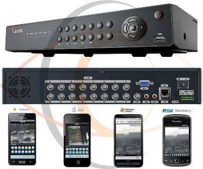 16 Ports H.264 Real Time Network Analog Standalone DVR