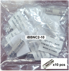 CCTV BNC Female to BNC Female Barrel Connector Qty 10