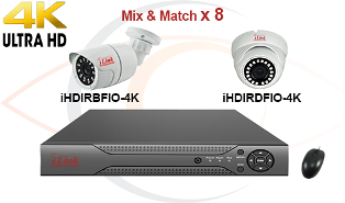 CCTV HD Security Camera System 5-in-1 4K Standalone 8 Port DVR w/ 4K HD Coax Cameras