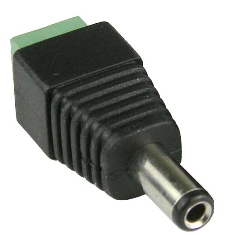 CCTV Camera DC Male Power Plug to 2-Pin Terminal Adaptor
