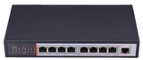 8 Port 10/100 Mbps with PoE + 1 Gigabit Uplink/DVR Port Ethernet Switch