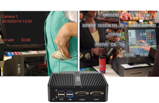 IP Text Interface/Overlay for Two POS Cash Registers & ATMs & Inserters Text on NVR/IP Camera Video