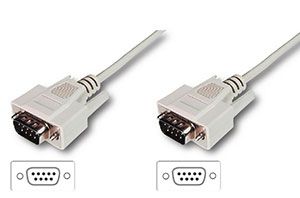 DB9 Male to Male Serial Cable, 50ft.