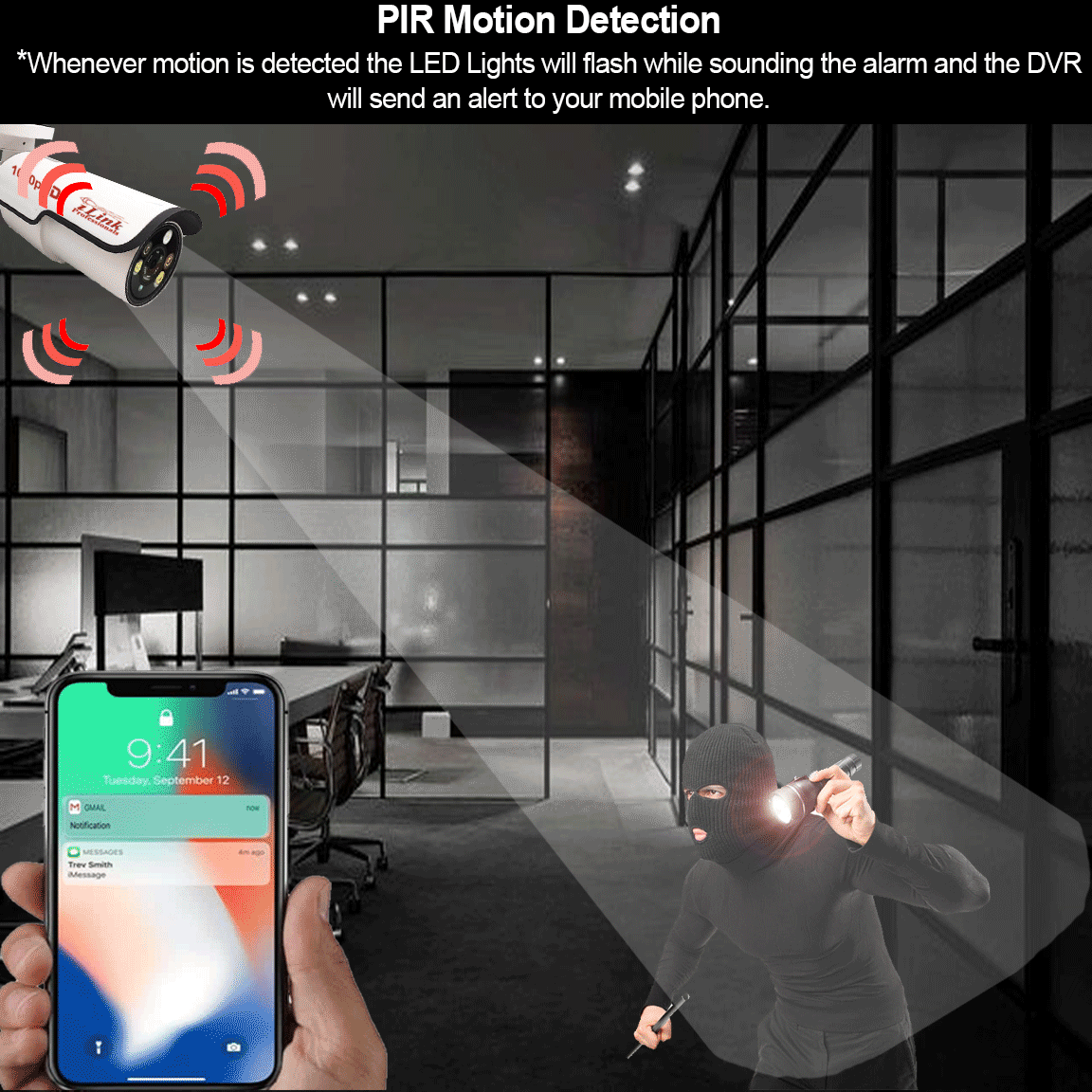 HD 1080P Bullet Alarm Intrusion Detection CCTV Security Coax Camera ...